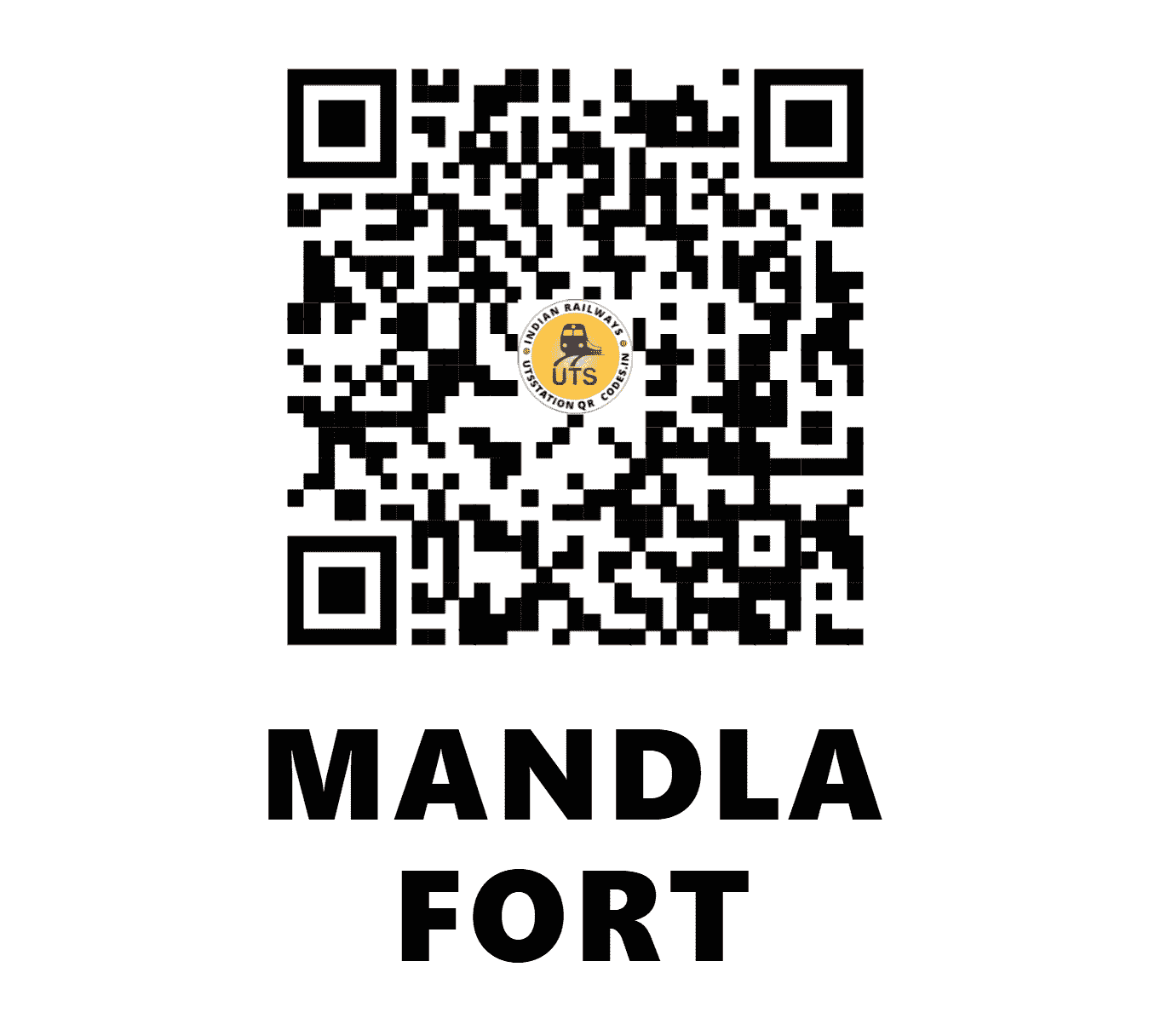 UTS QR Code for MANDLA FORT - MFR - SB (MADHYA PRADESH)